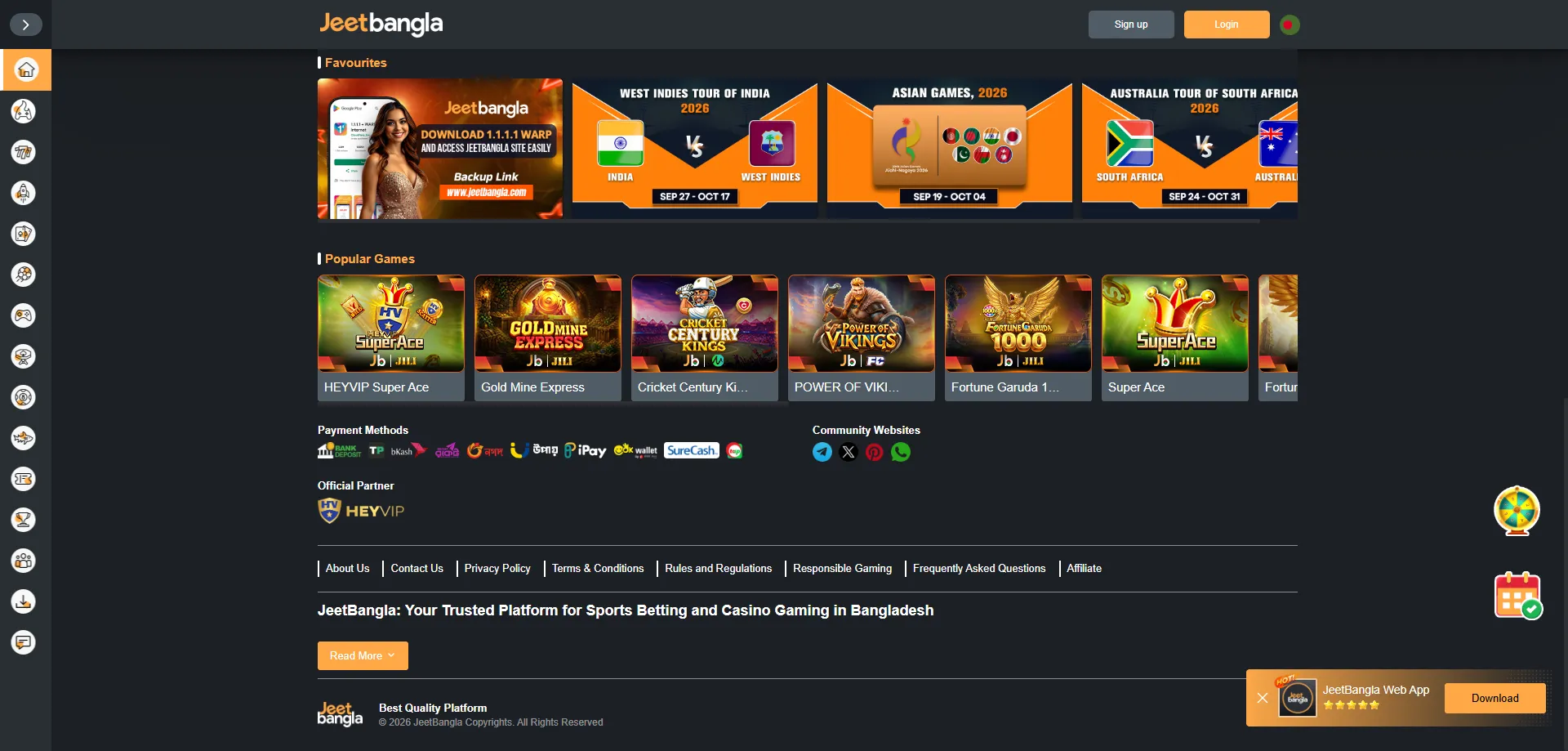 jeetbangla casino payment methods — bKash, Nagad and Rocket deposits in Bangladesh